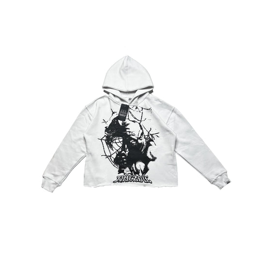 MSUD.CO XS / White Time2Die Oversized Hoodie